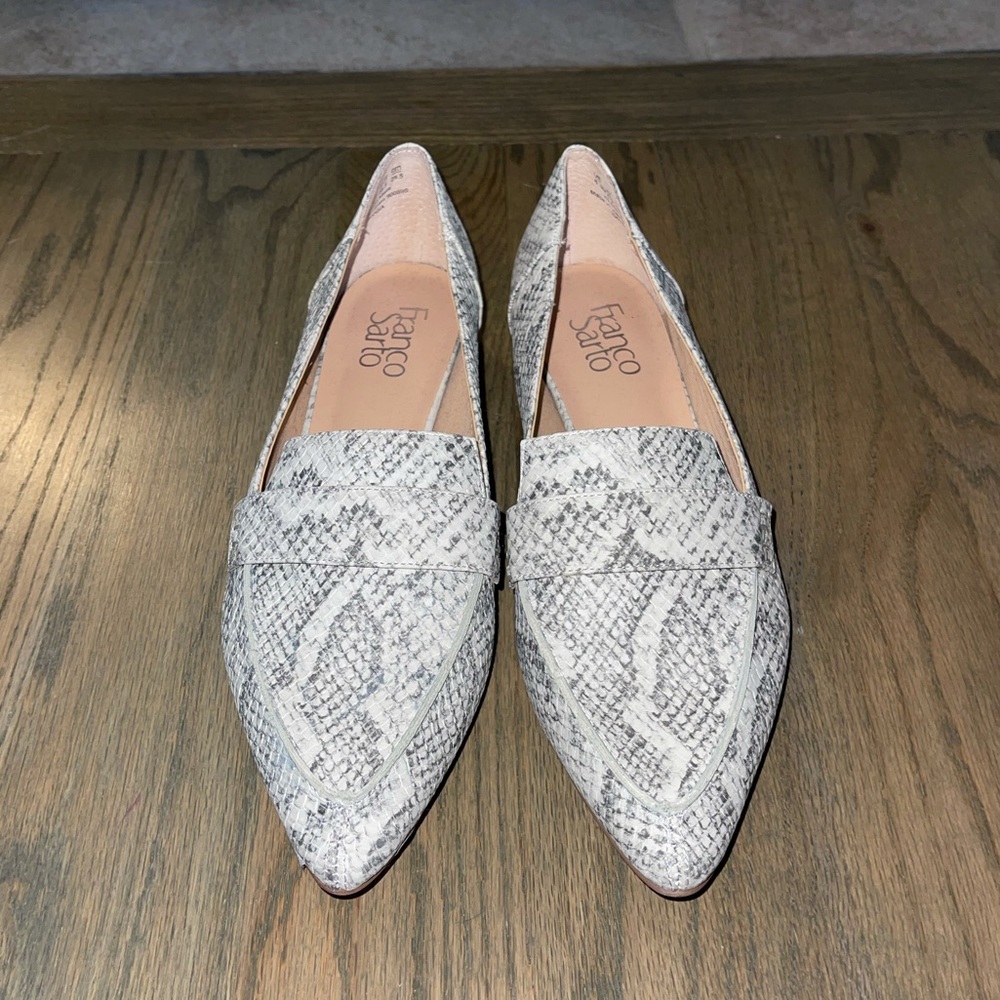 Franco Sarto Sansa Snakeskin Print Loafers